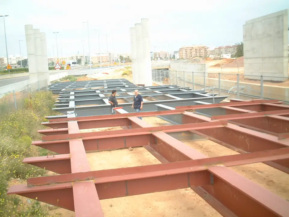 Estructura de vigas de acero