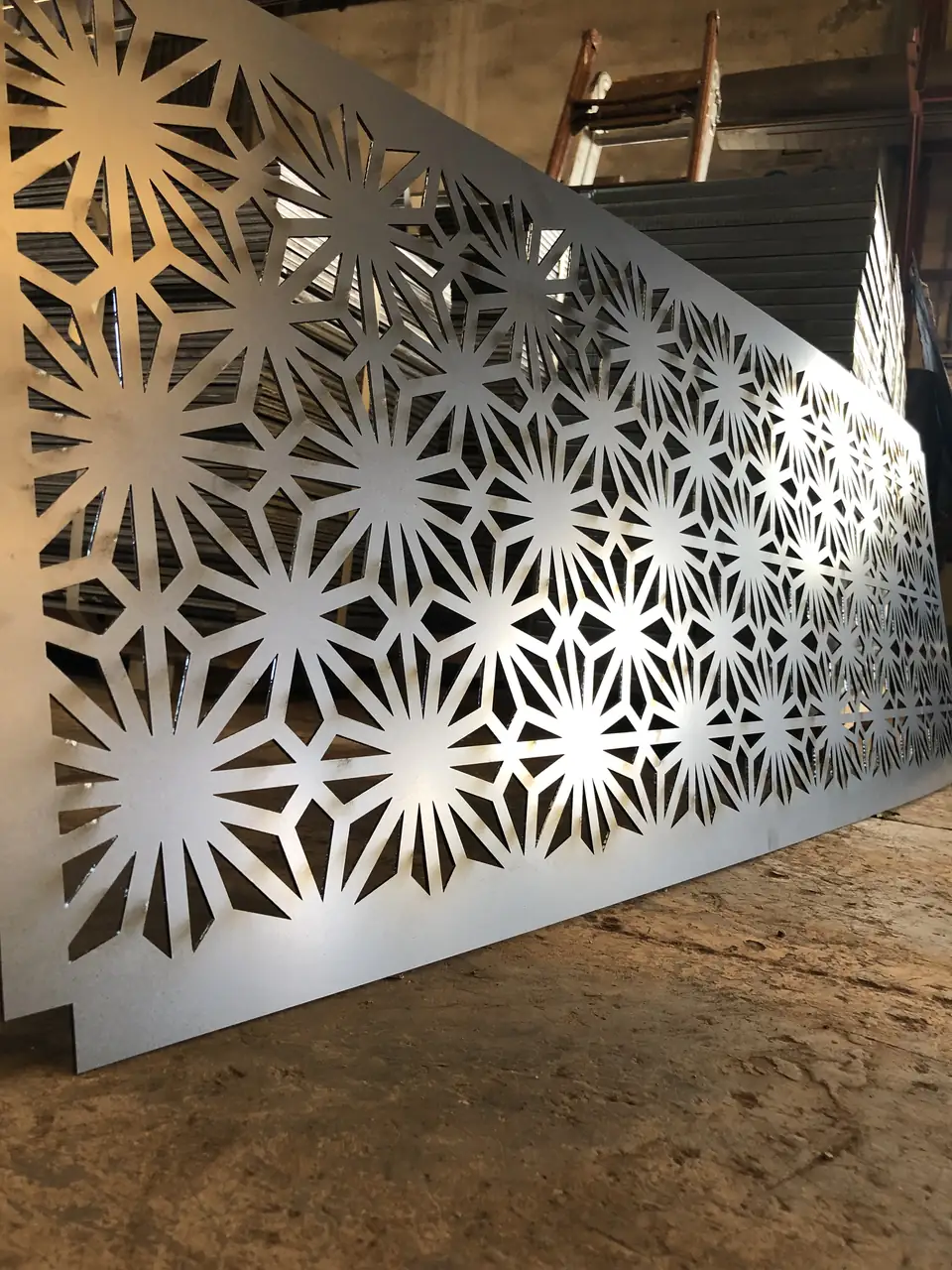 Celosía decorativa cortada por láser